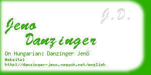 jeno danzinger business card